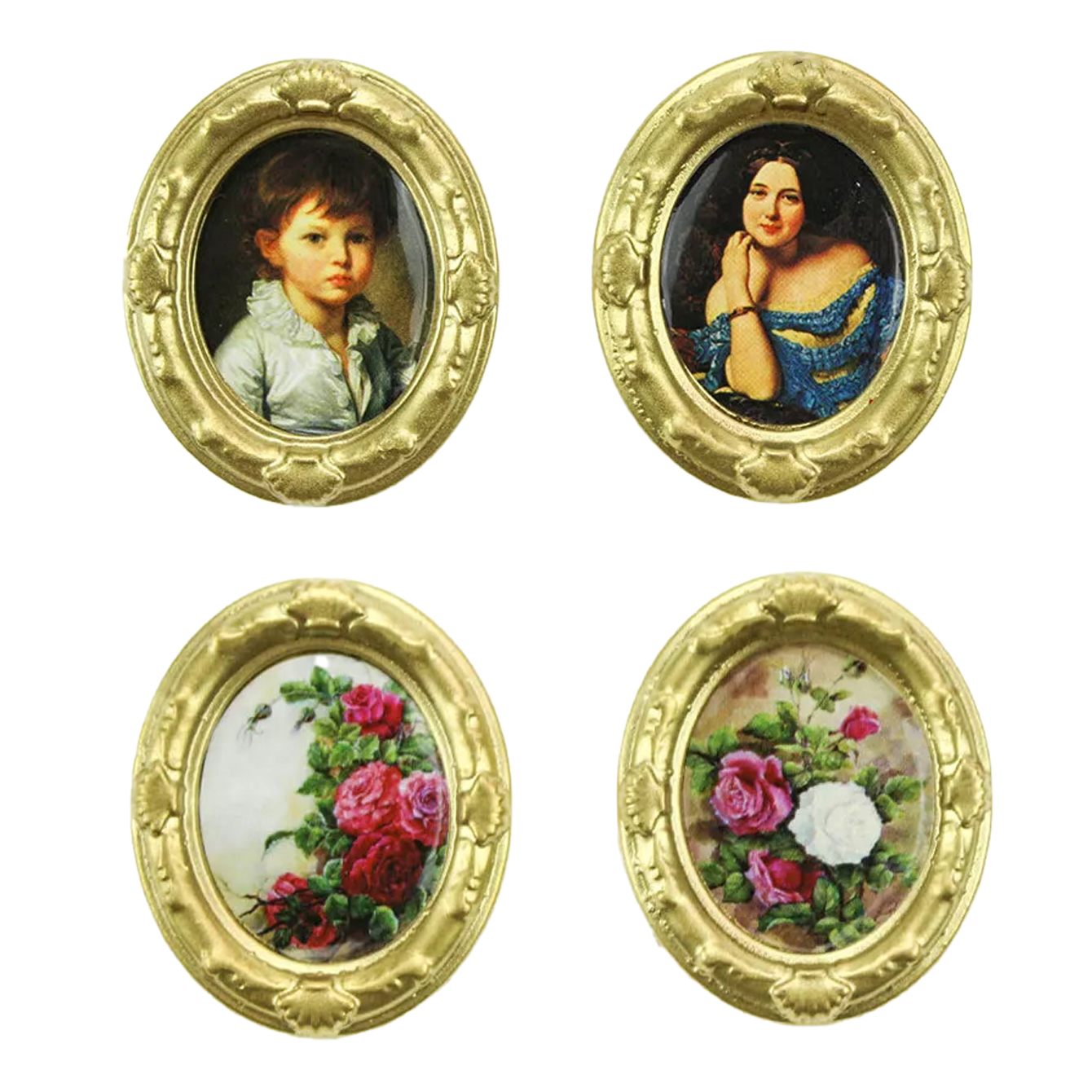 Resin Crafts - 2 pieces of miniature oil painting