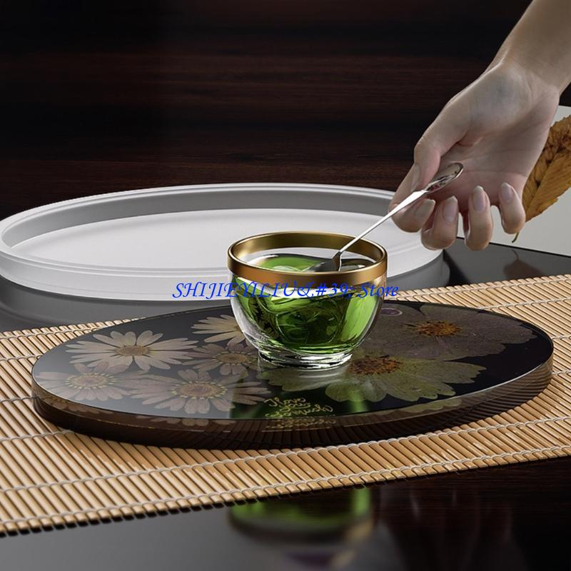 Geode Mold Silicone - E21F Oval Mirror Mold for DIY