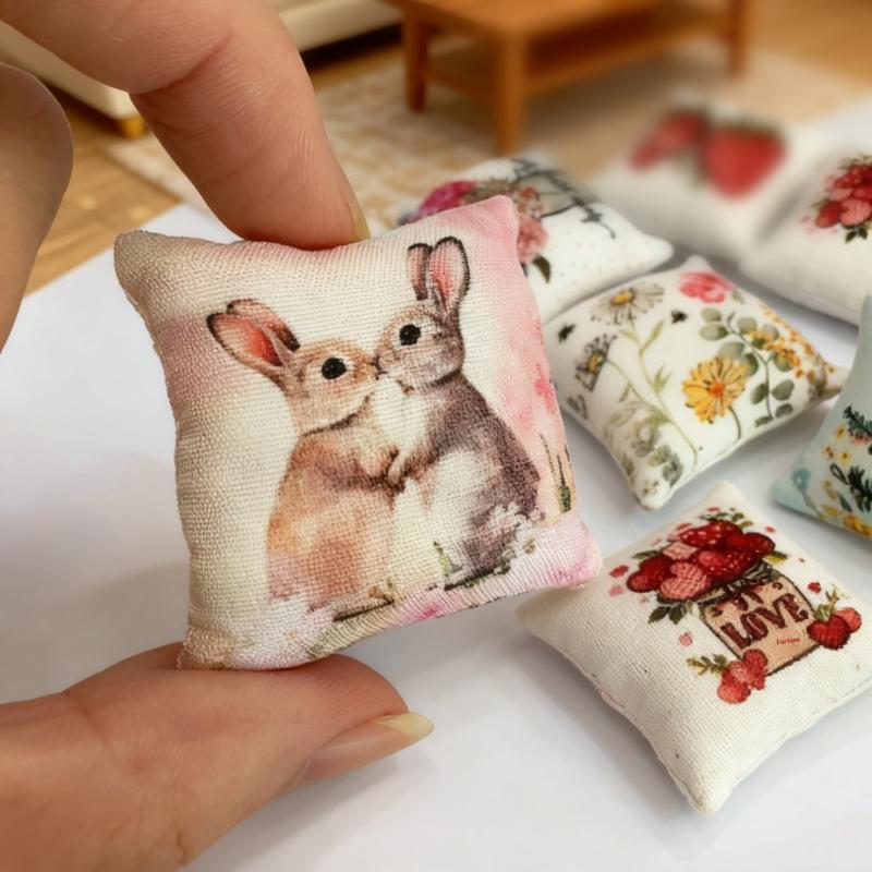 Resin Crafts - 2Pcs Dollhouse Bedroom Sofa Scene BJD