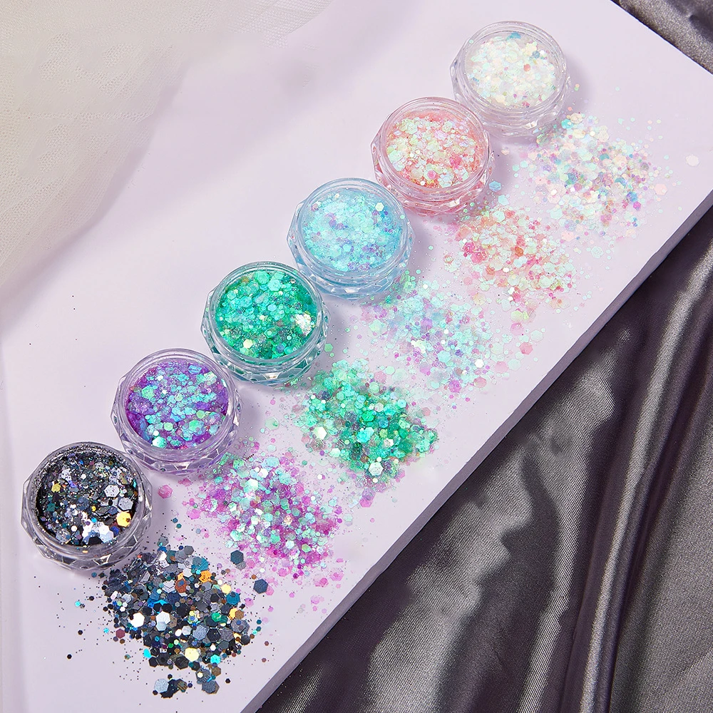 6Colors/Set Resin Sparkling Se - Resin Glitter Pack reseña y precio