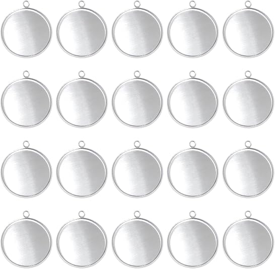20 Pieces Stainless Steel Roun - Resin Crafts reseña y precio