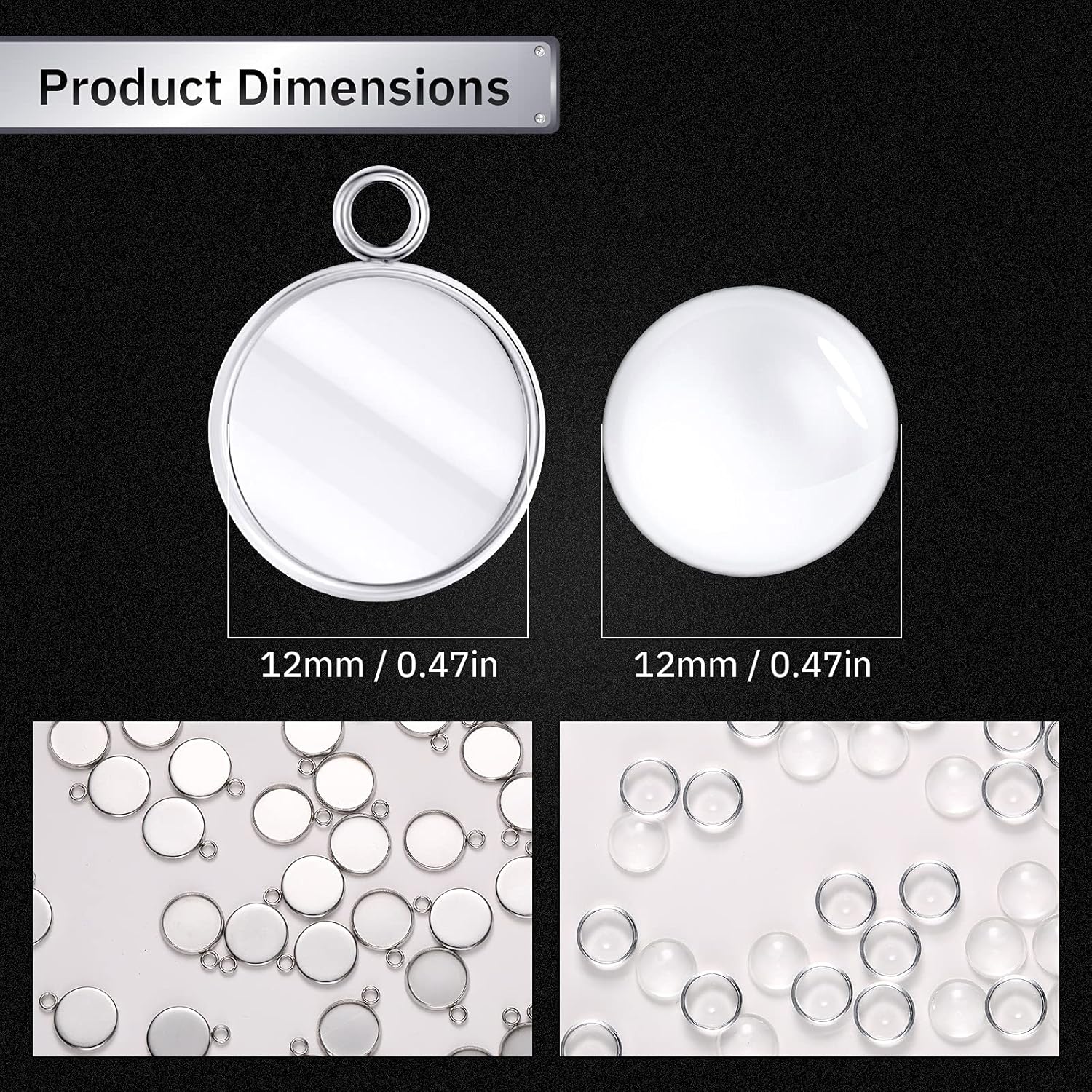 20 Pieces Stainless Steel Roun - Resin Crafts reseña y precio