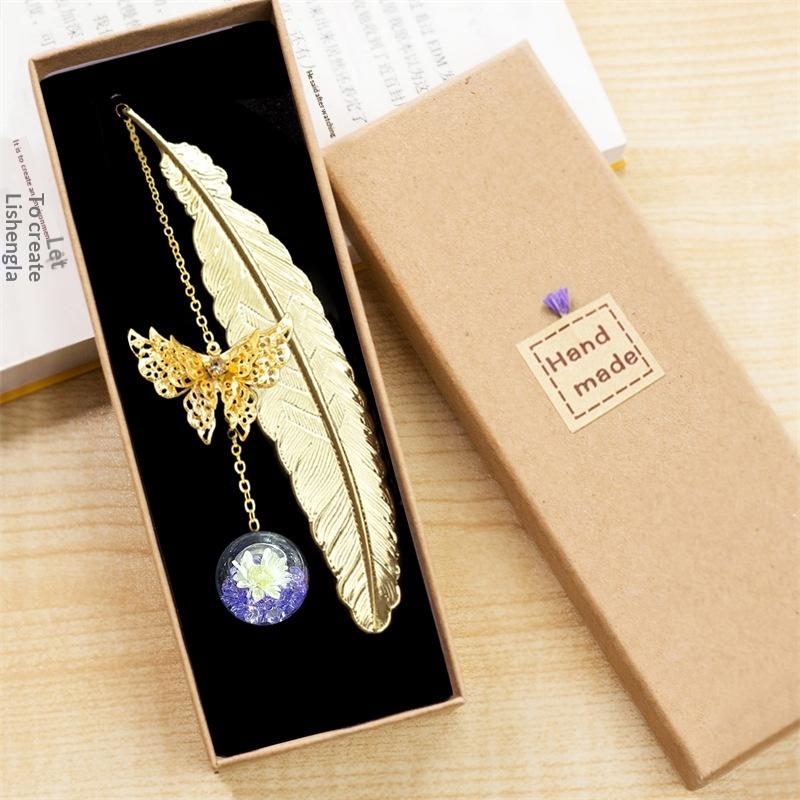 1PC Metal Bookmark Creative Im - Dried Flower Bulk reseña y precio