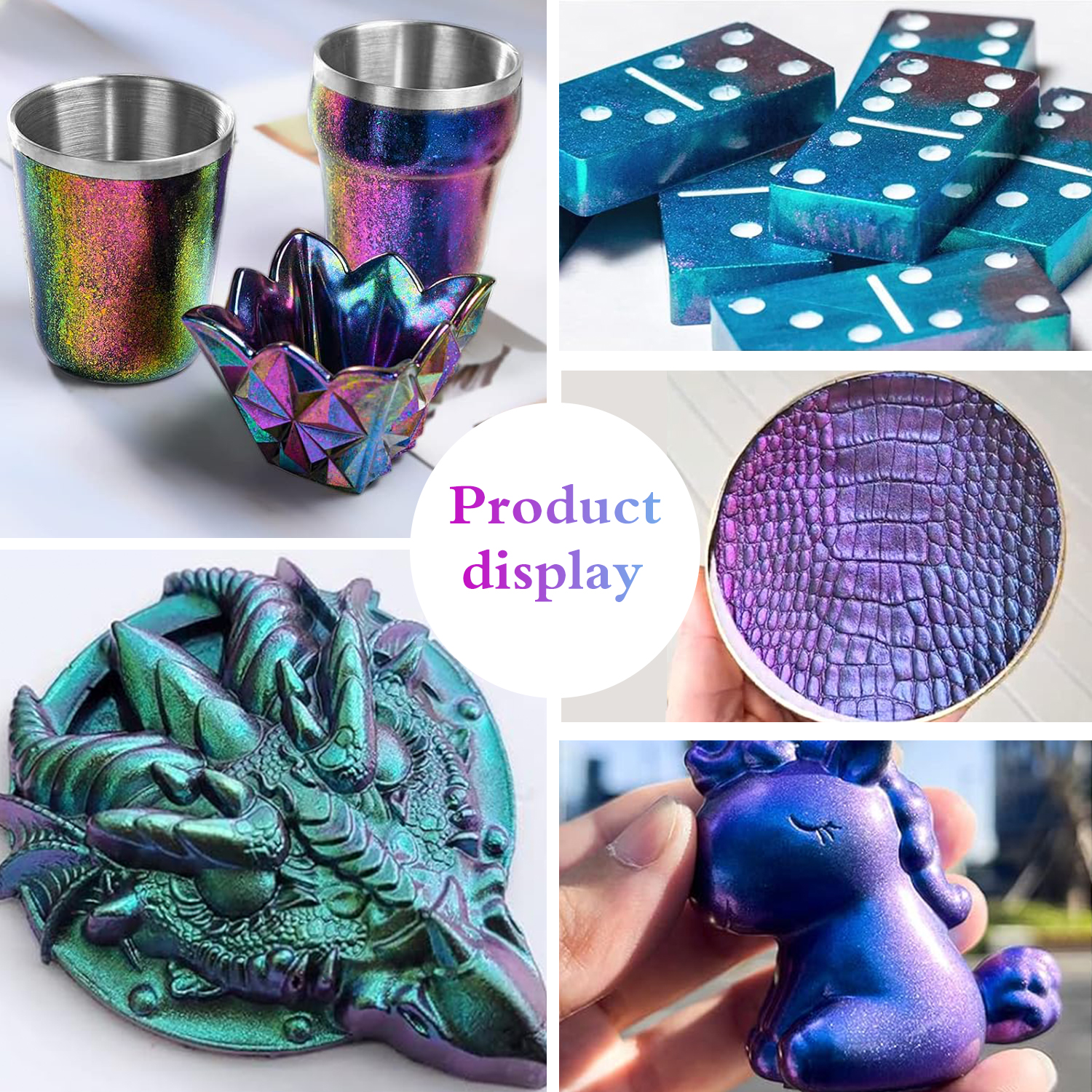 1 Set Chameleon Powder Nail Ch - Resin Glitter Pack reseña y precio
