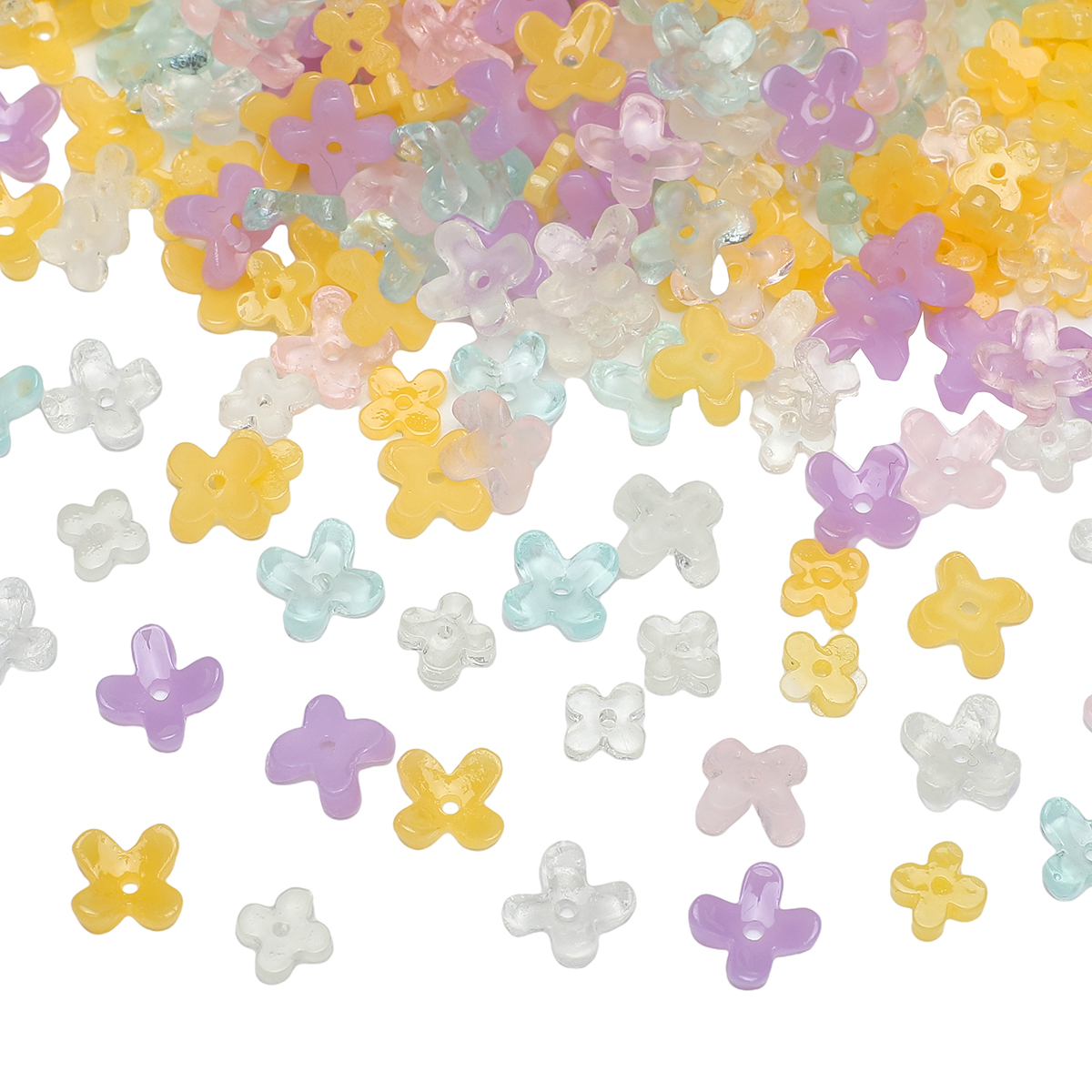 20pcs 5 7mm Resin 4 Petals Flo - Resin Craft Ideas reseña y precio
