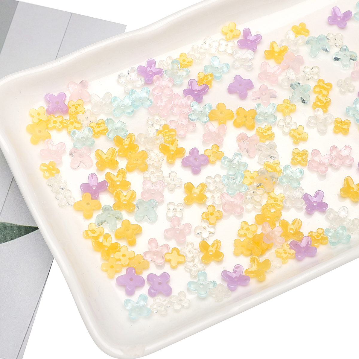 20pcs 5 7mm Resin 4 Petals Flo - Resin Craft Ideas reseña y precio