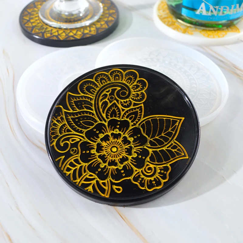 Flower Coaster Silicone Mold E - Coaster Mold Round reseña y precio