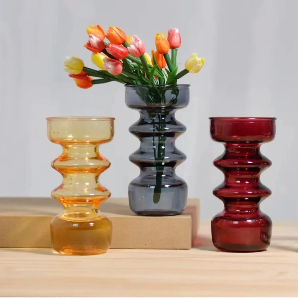 Colorful Vases Glass Ornaments - Dried Flower Bulk reseña y precio