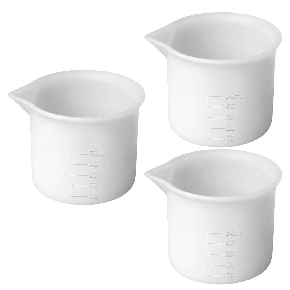 3Pcs 50Ml Silicone Measuring C - Mixing Cup Silicone reseña y precio