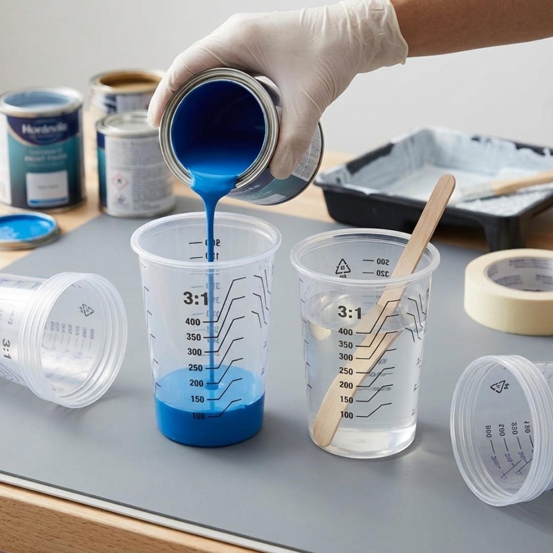 Transparent Plastic Measuring  - Mixing Cup Silicone reseña y precio