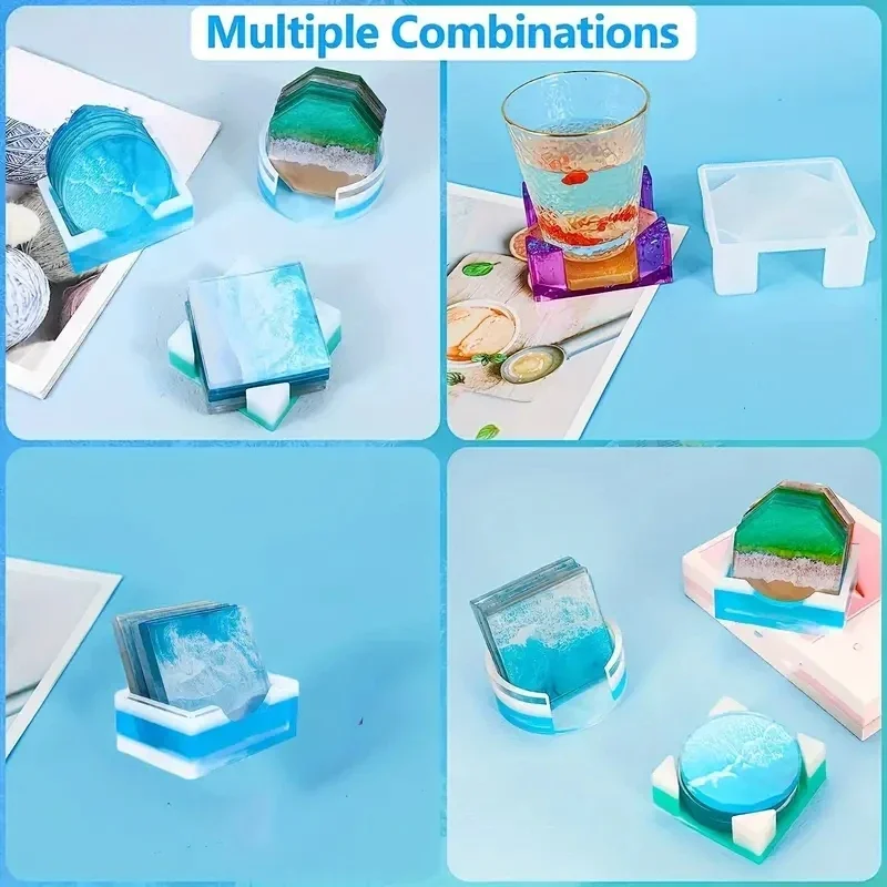 5Pcs/Set DlY Epoxy Resin Cup C - Coaster Mold Round reseña y precio