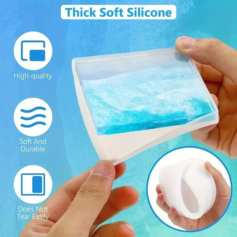 5Pcs/Set DlY Epoxy Resin Cup C - Coaster Mold Round reseña y precio
