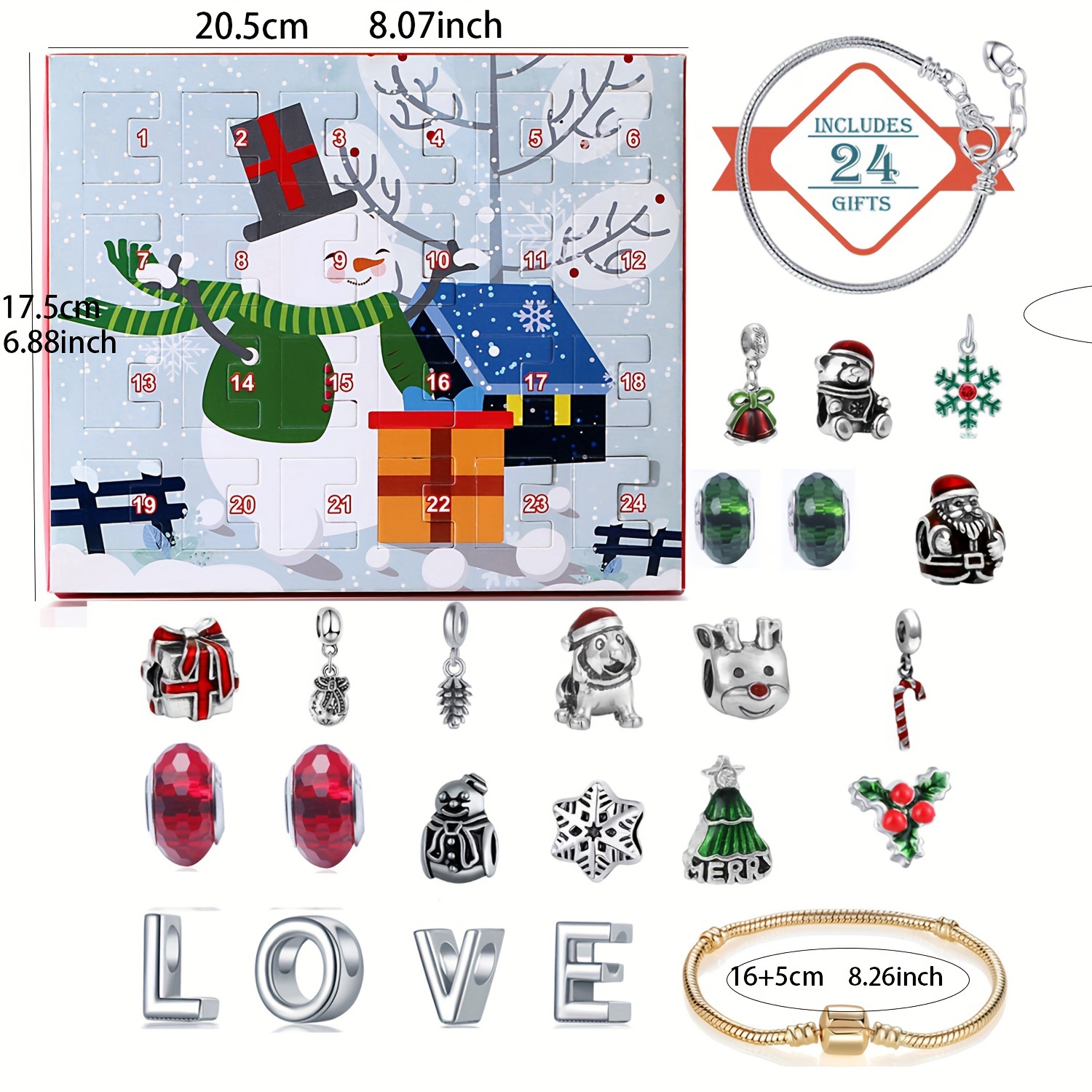 Snowman Christmas Advent Calen - Resin Jewelry Kit reseña y precio