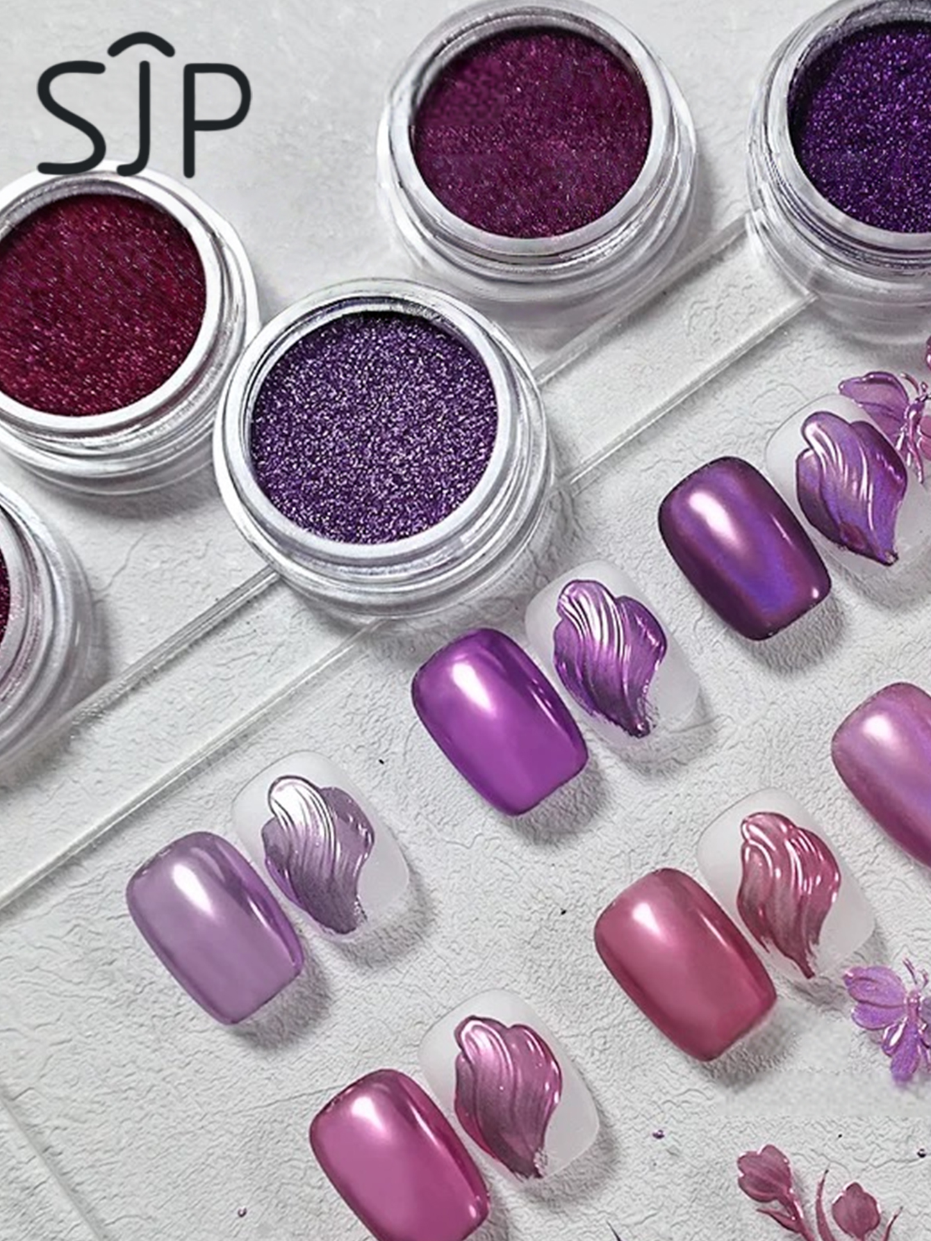 6-piece Electric Purple Series - Resin Glitter Pack reseña y precio