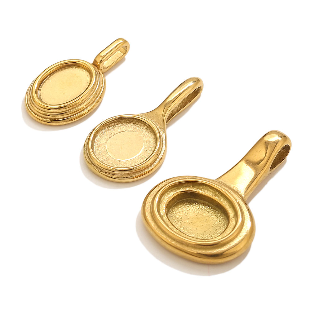 5pcs Stainless Steel Round Ova - Resin Crafts reseña y precio