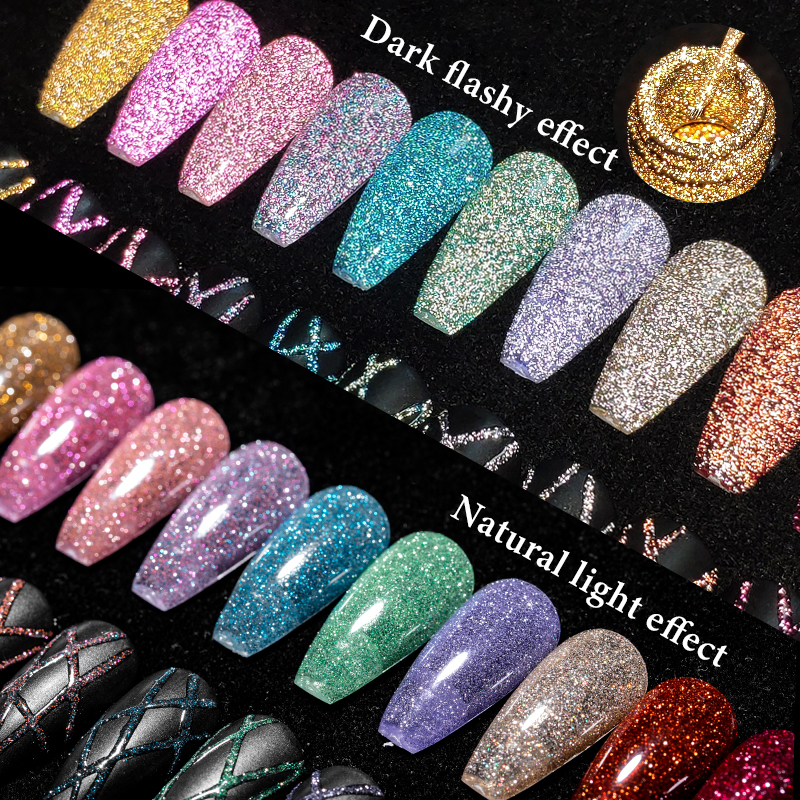 2/4/6pcs Reflective Glitter Li - Resin Glitter Pack reseña y precio