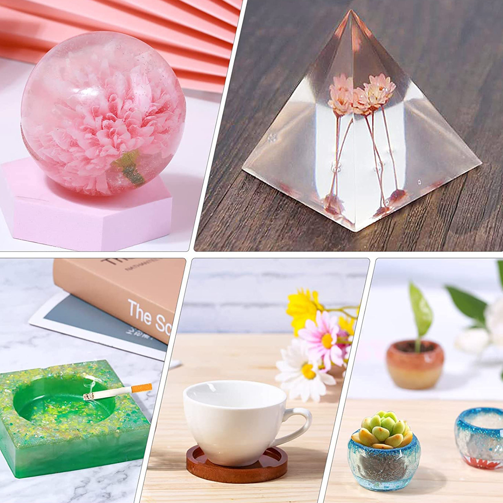 2Sets Clear Epoxy Resin Glue K - Epoxy Uv Resin Kit reseña y precio