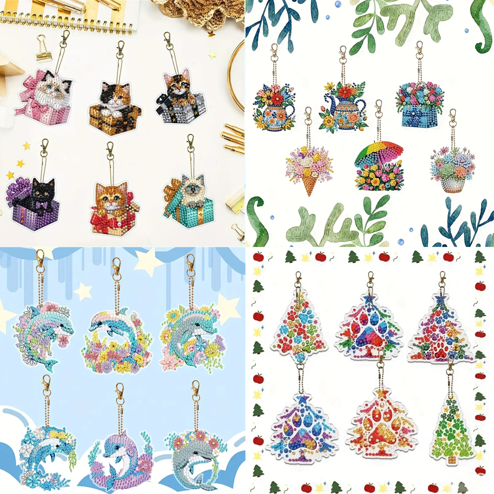 6-piece DIY Diamond Keychain - - Resin Craft Ideas reseña y precio