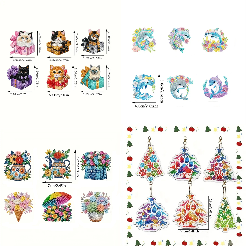 6-piece DIY Diamond Keychain - - Resin Craft Ideas reseña y precio