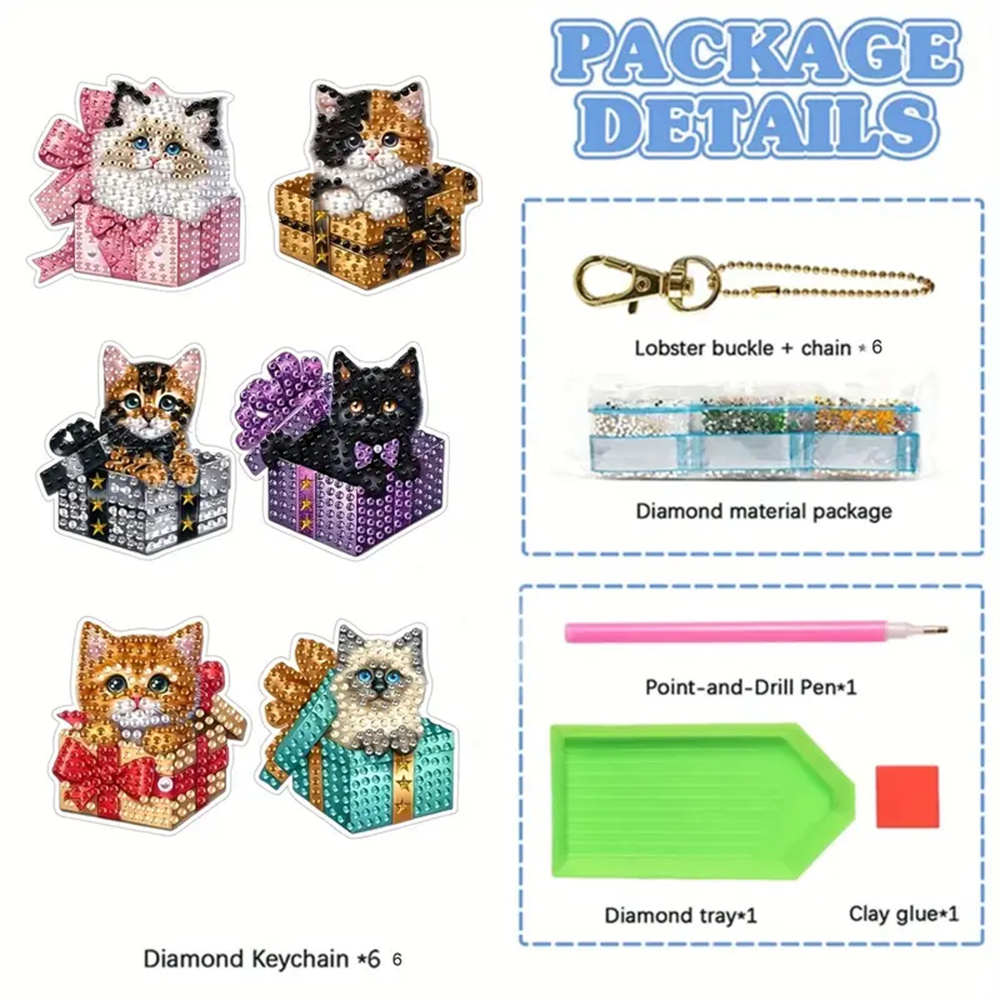 6-piece DIY Diamond Keychain - - Resin Craft Ideas reseña y precio