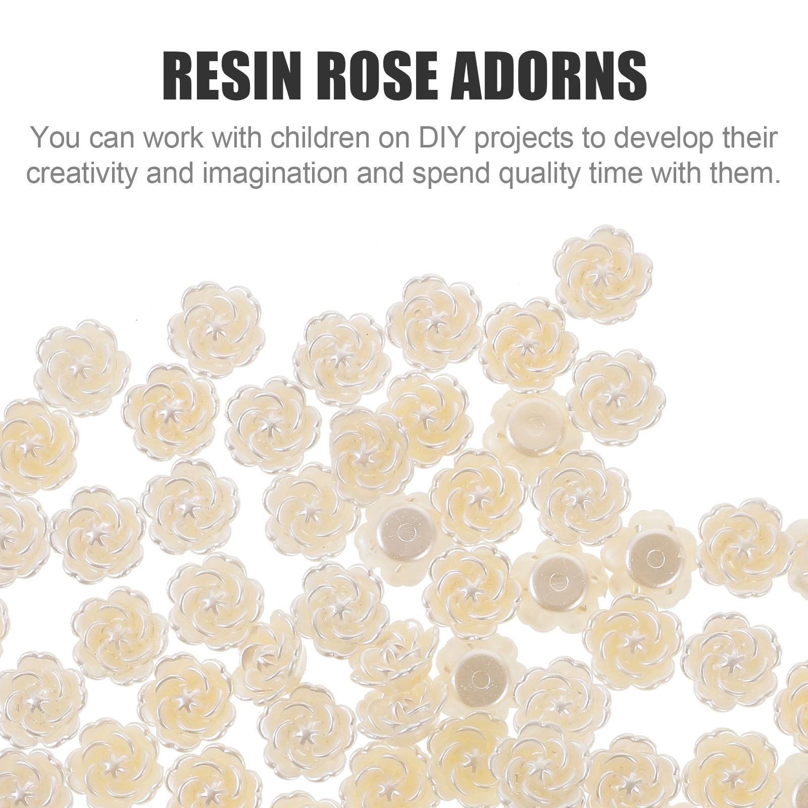 100Pcs Resin Rose Charms Handc - Resin Craft Material reseña y precio