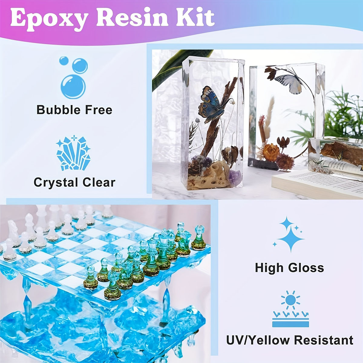 125ml/250ml Crystal Clear Cast - Resin Jewelry Kit reseña y precio