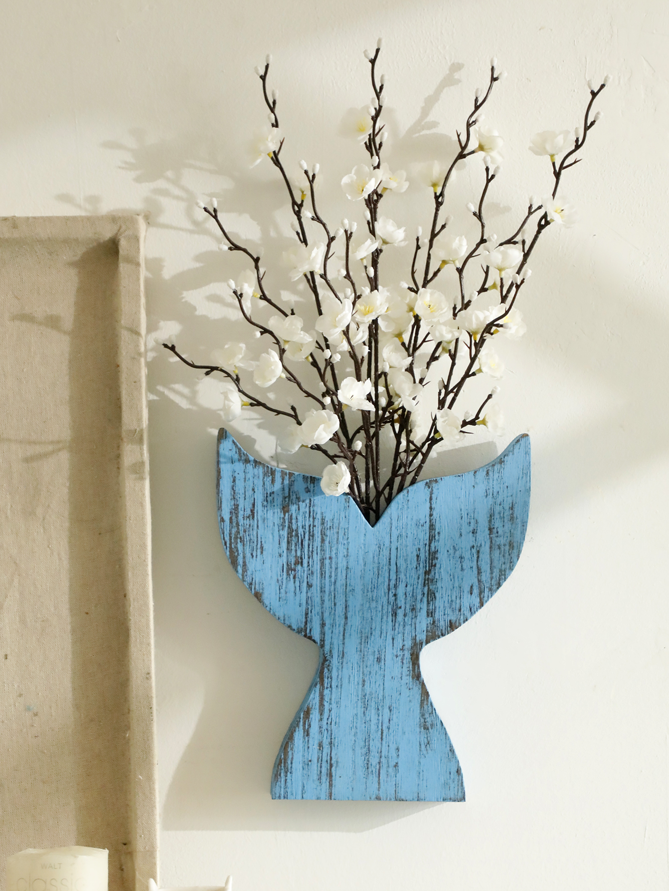 Nautical Wooden Vase Whale Tai - Dried Flower Bulk reseña y precio