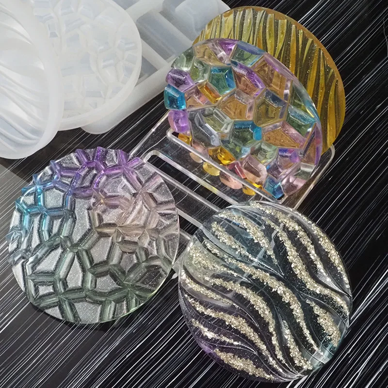 DIY Crystal Epoxy Mold Wave Di - Coaster Mold Round reseña y precio