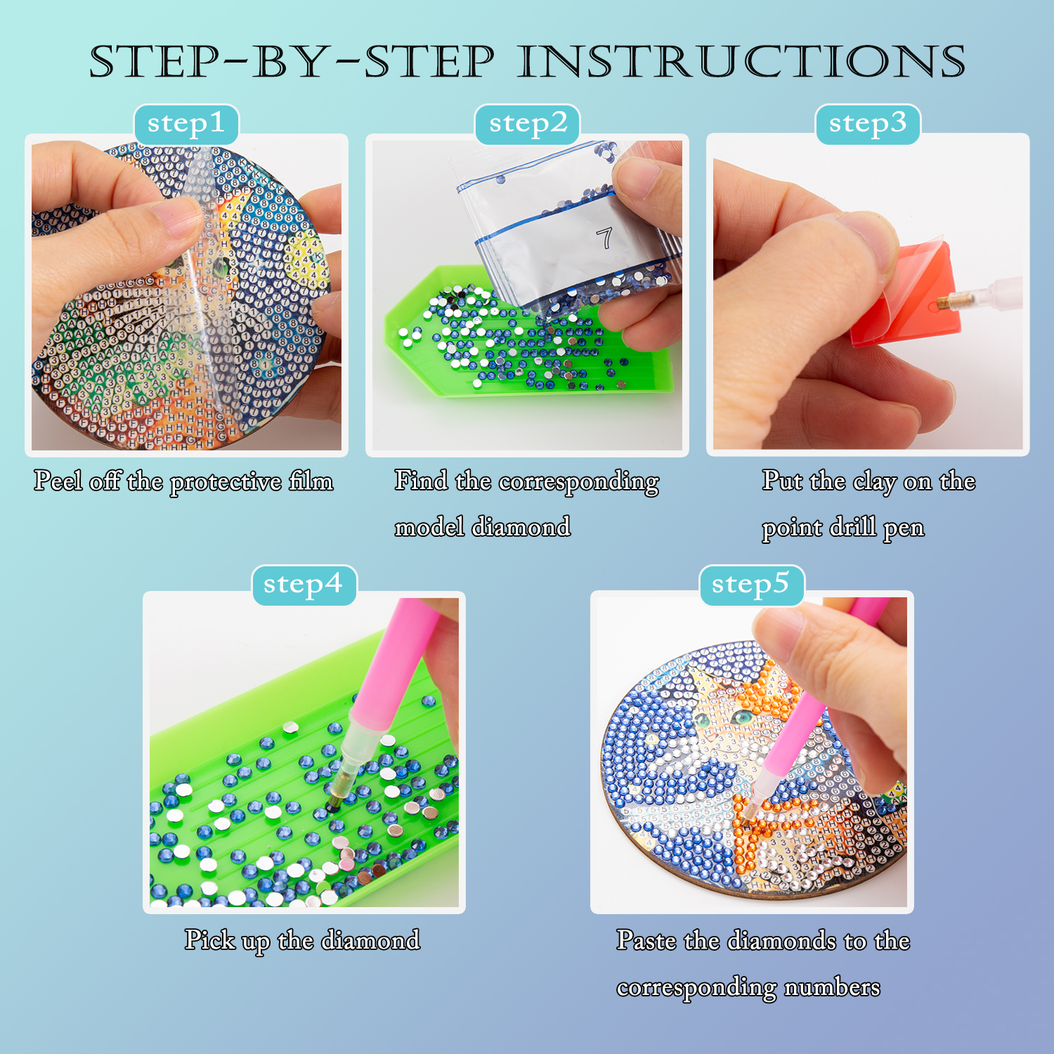 8 pieces/set of diamond painti - Resin Craft Kit reseña y precio
