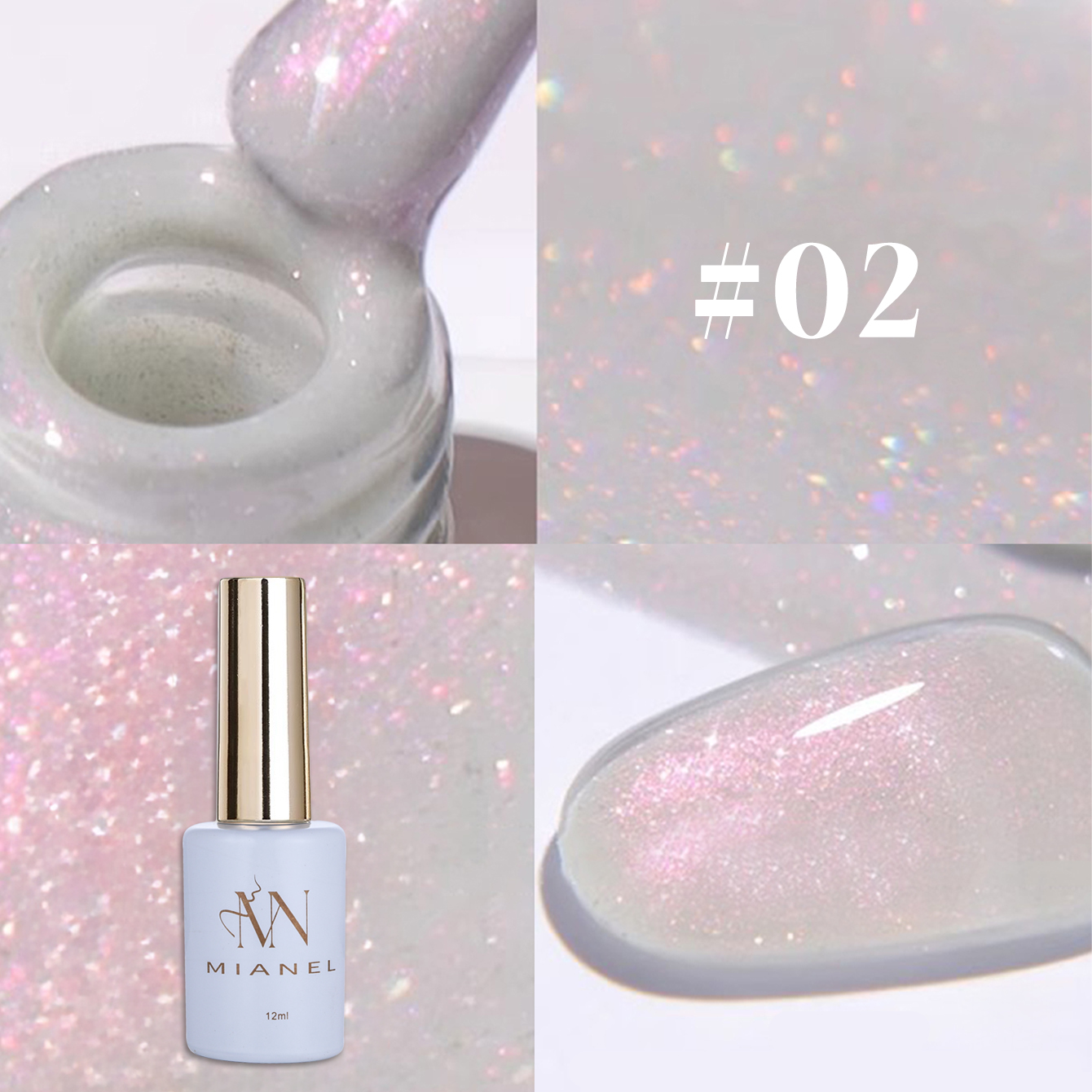 MIANEL 12ML 1PCS Fugitive Whit - Resin Glitter Pack reseña y precio