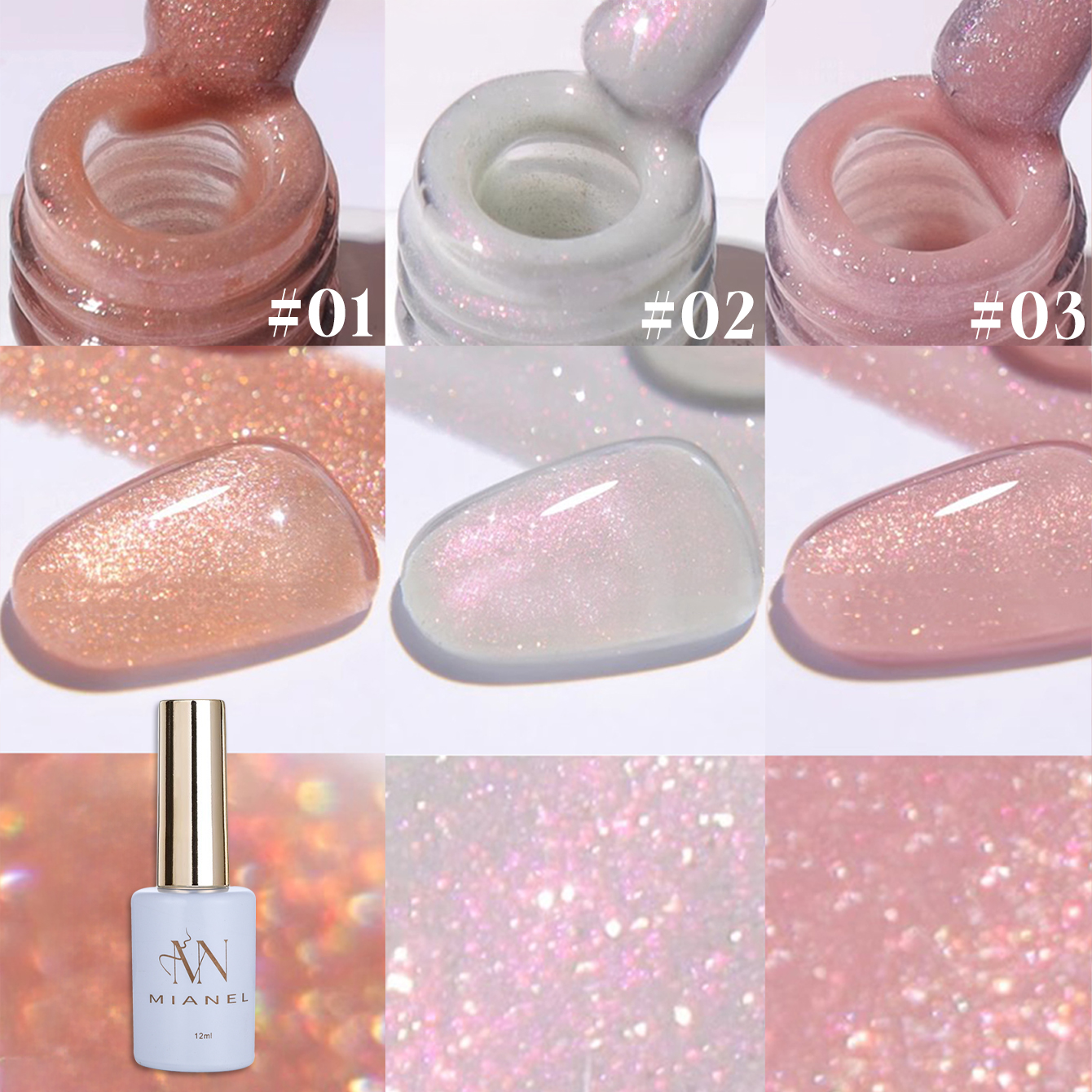 MIANEL 12ML 1PCS Fugitive Whit - Resin Glitter Pack reseña y precio