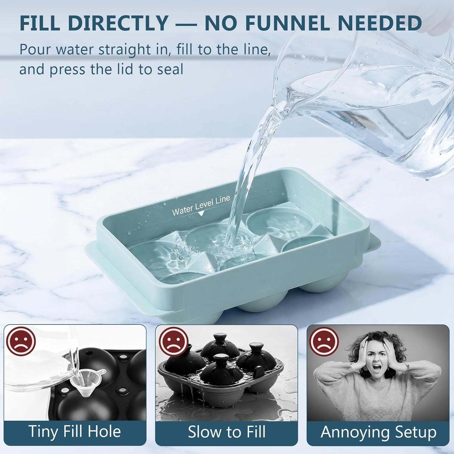 Large Round Ice Cube Trays for - Coaster Mold Round reseña y precio