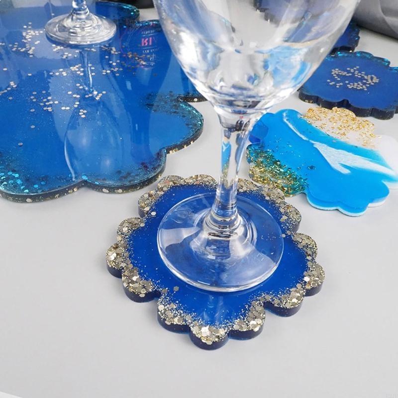 5Pieces Large Flower Resin Mol - Geode Mold Silicone reseña y precio