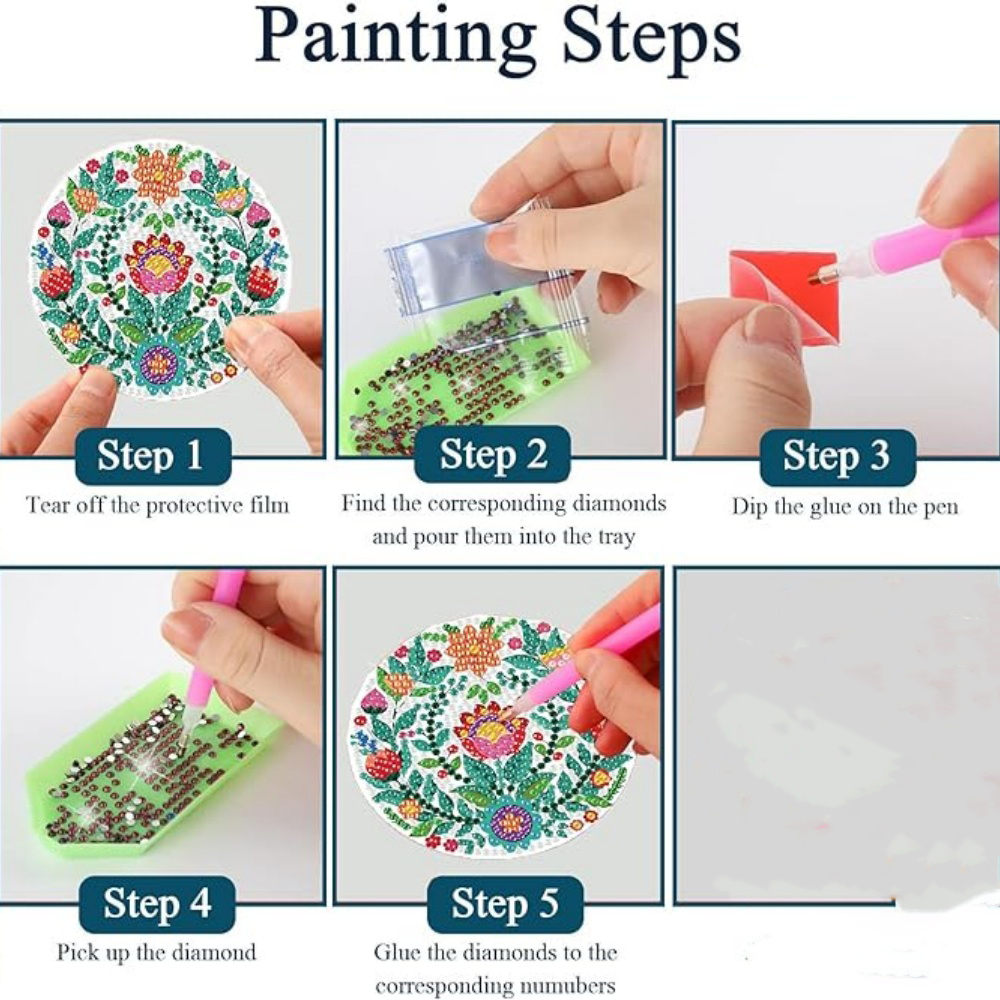8-piece set/Diamond painting c - Resin Craft Kit reseña y precio