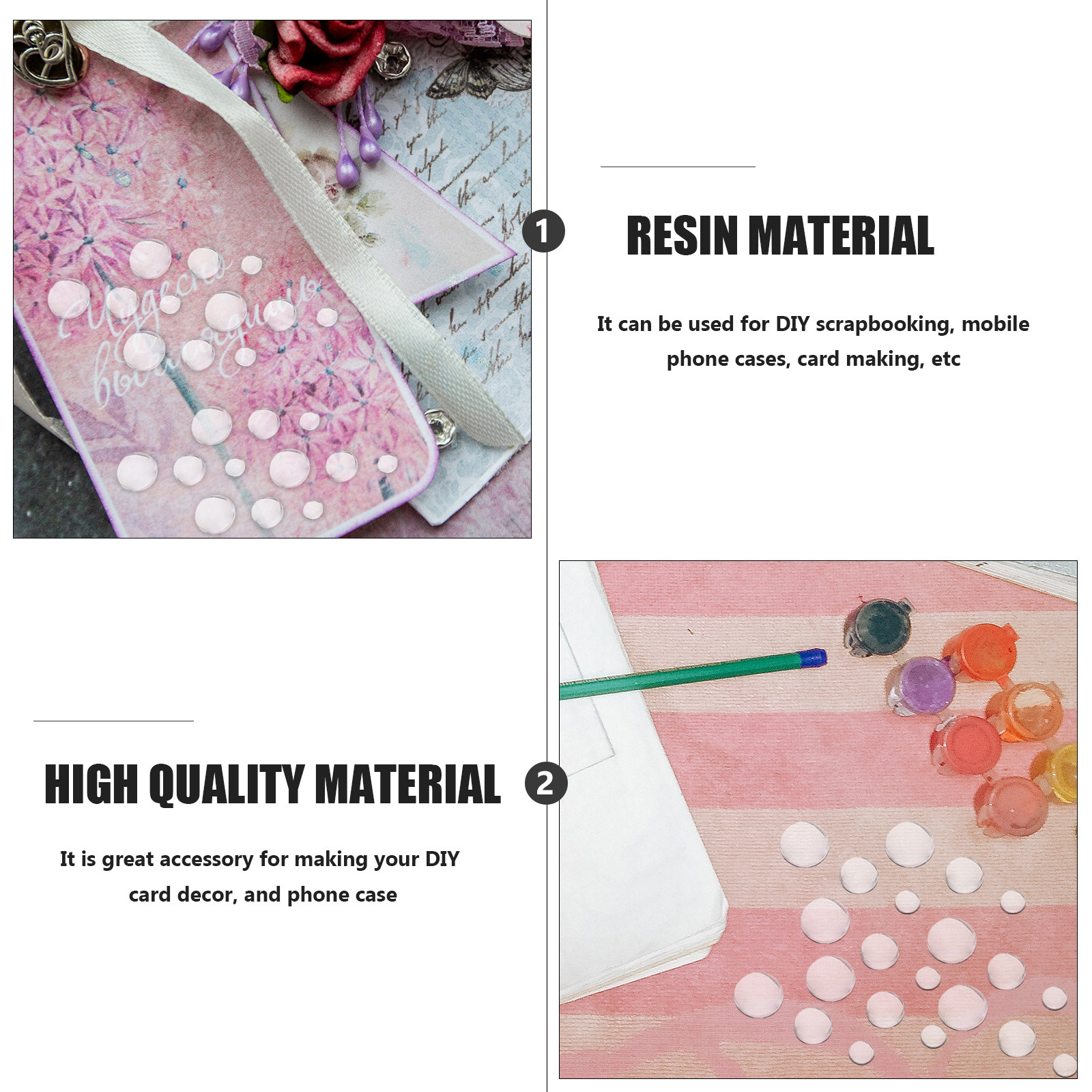 350Pcs Flat Round Resin Patche - Resin Crafts Diy reseña y precio