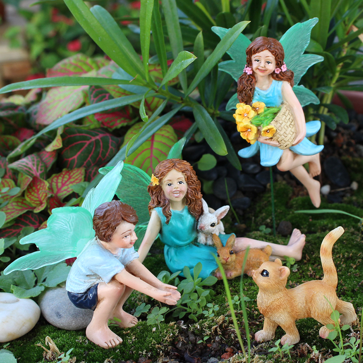 4pc Flower Fairy and Animal Pa - Resin Craft Material reseña y precio
