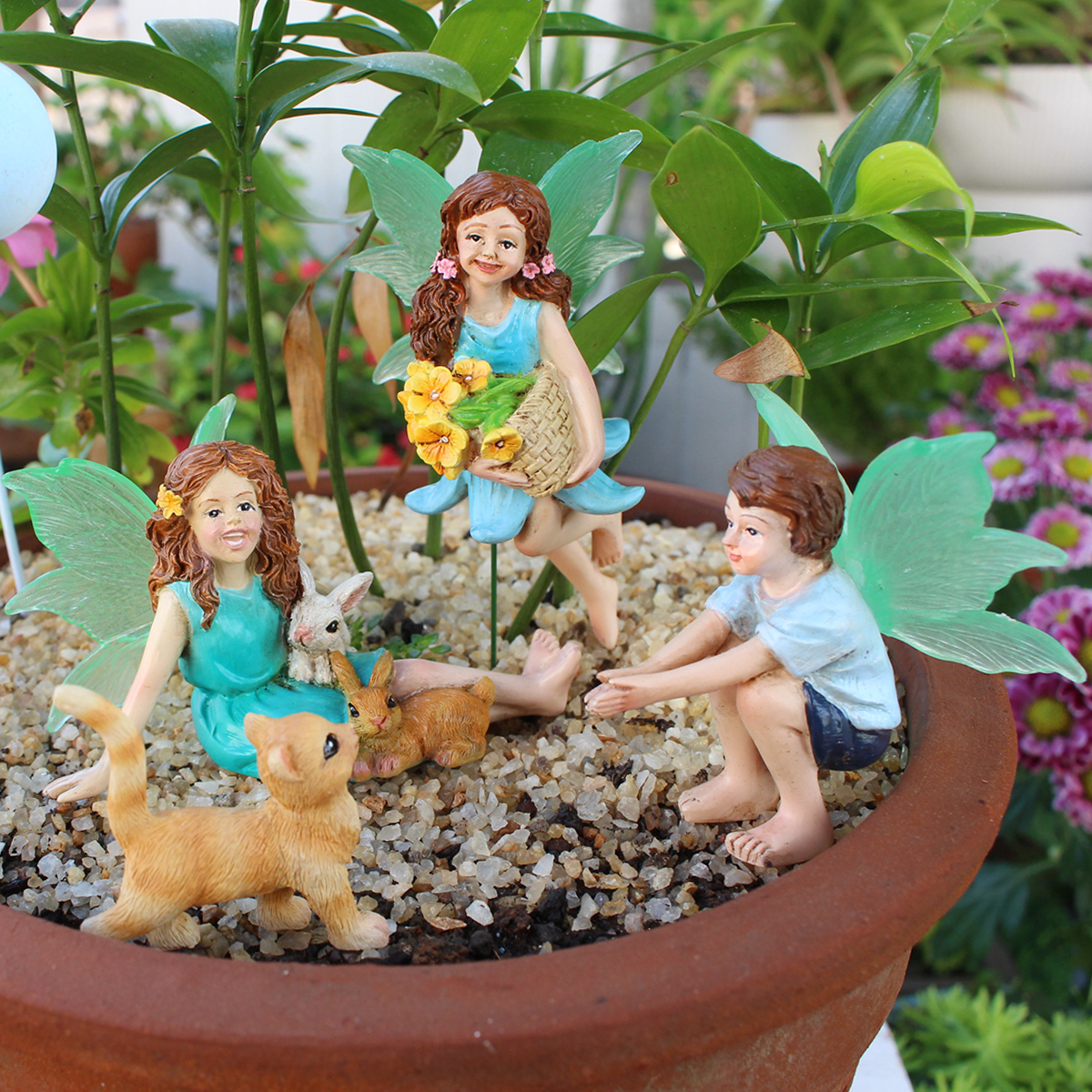 4pc Flower Fairy and Animal Pa - Resin Craft Material reseña y precio