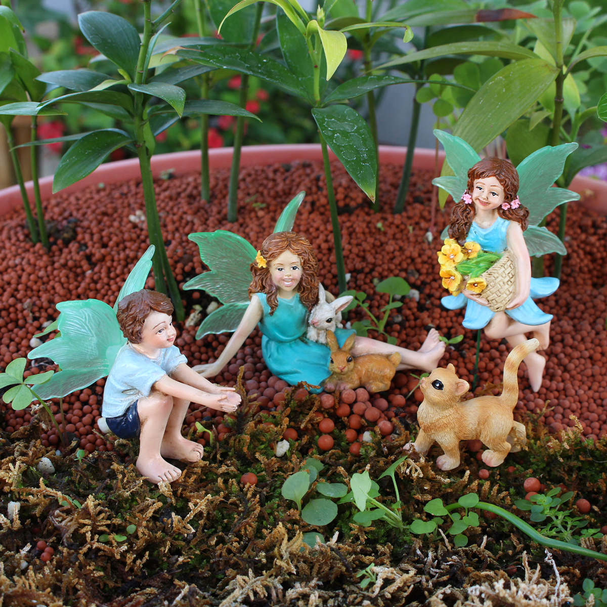 4pc Flower Fairy and Animal Pa - Resin Craft Material reseña y precio