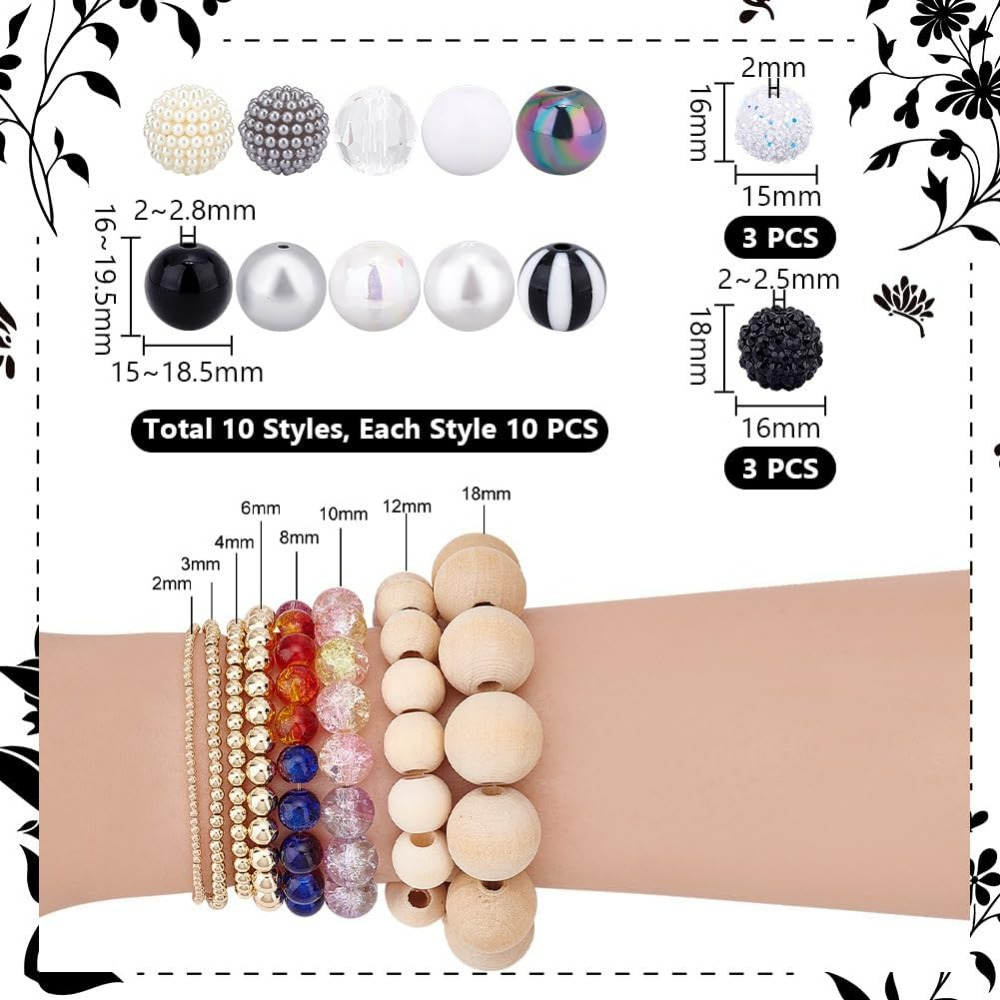 106pcs Chunky Beads 12 Styles  - Resin Crafts reseña y precio
