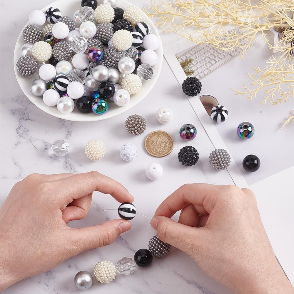 106pcs Chunky Beads 12 Styles  - Resin Crafts reseña y precio
