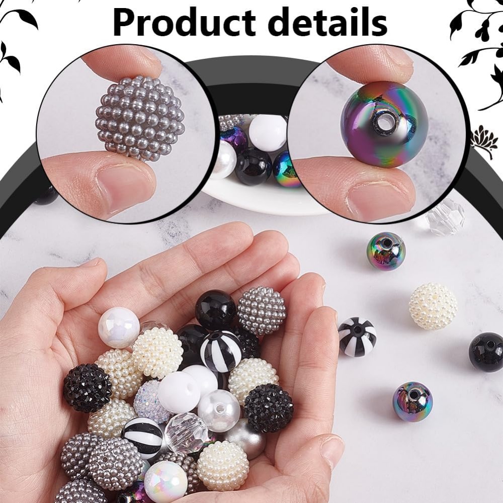 106pcs Chunky Beads 12 Styles  - Resin Crafts reseña y precio