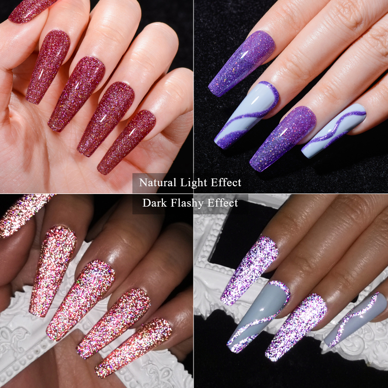 6Pcs Glitter Nail Gel Polish S - Resin Glitter Pack reseña y precio