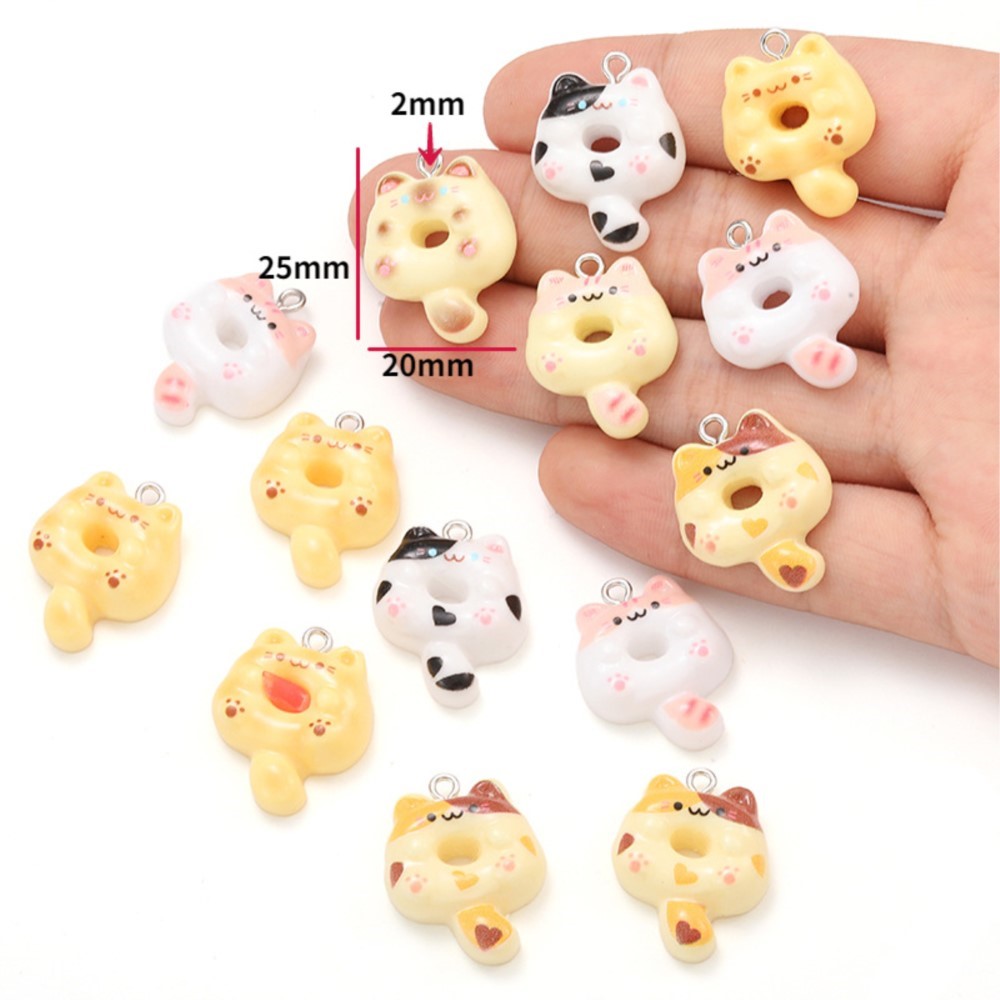 10Pcs Kawaii Cartoon Cat Resin - Resin Crafts reseña y precio