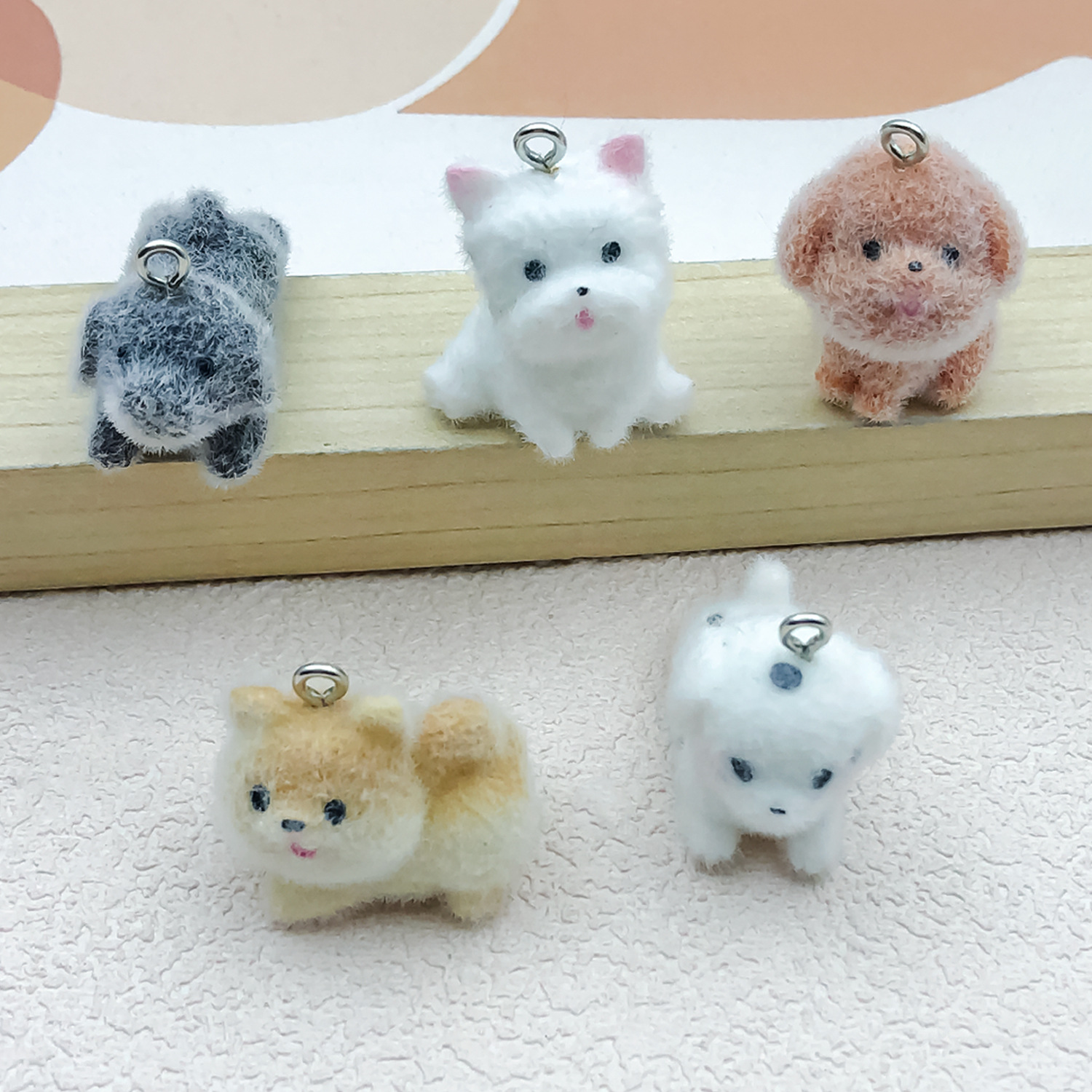5pcs&1pc Flocked Resin Animal  - Resin Craft Material reseña y precio