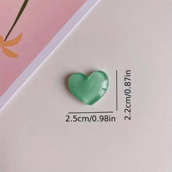 6pcs Colorful Heart Shaped Fri - Resin Glitter Pack reseña y precio