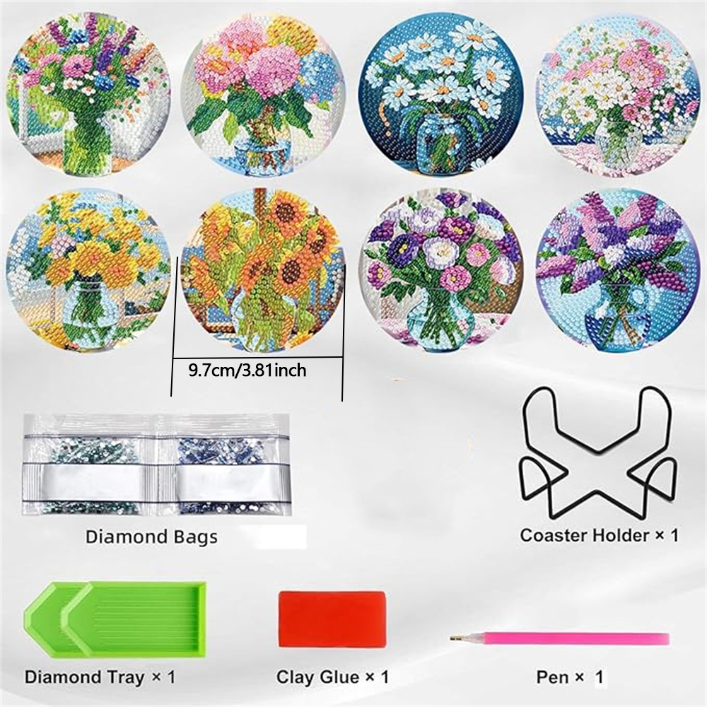 8-piece set of diamond paintin - Resin Craft Kit reseña y precio