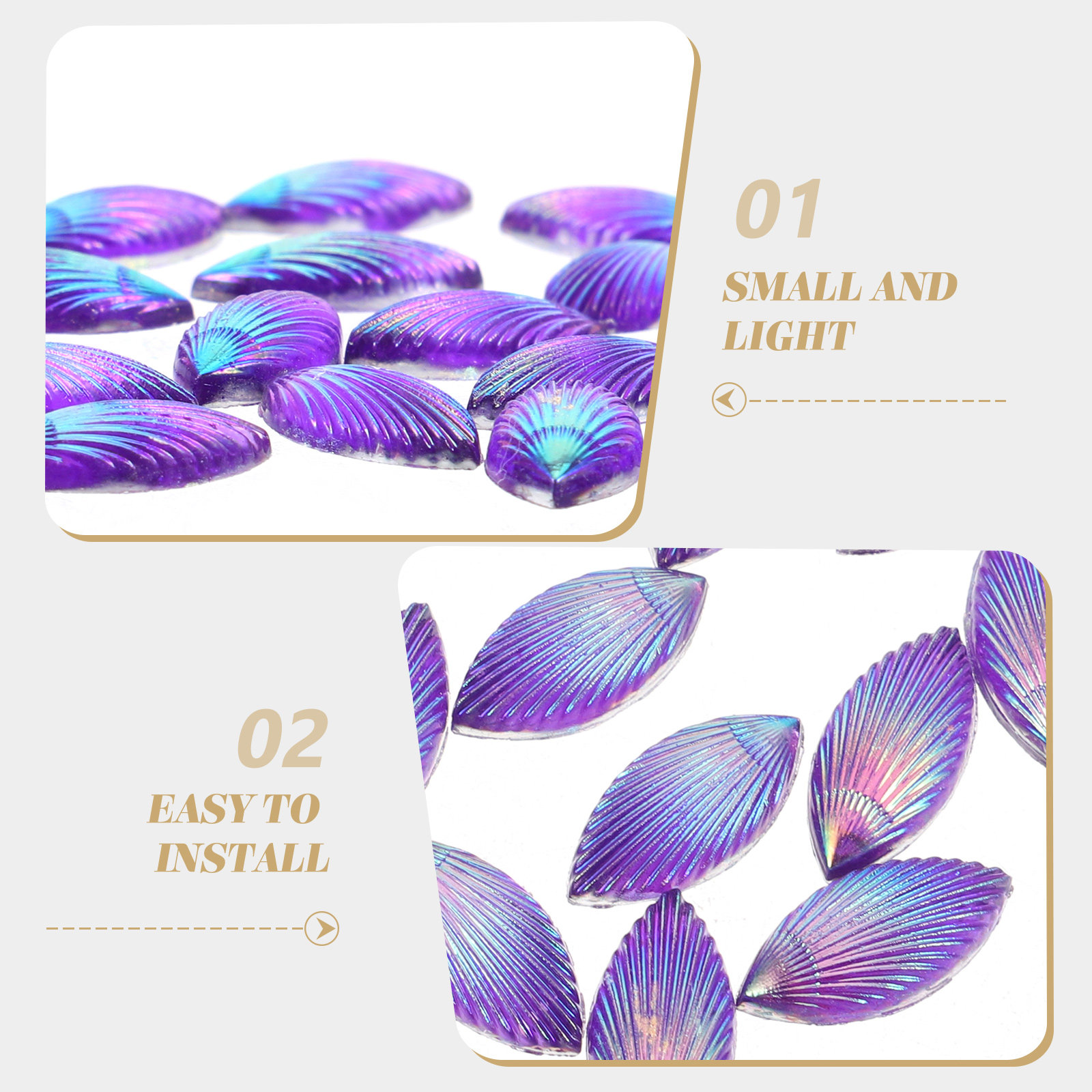 20Pcs Resin Shell Charms Shiny - Resin Crafts Diy reseña y precio