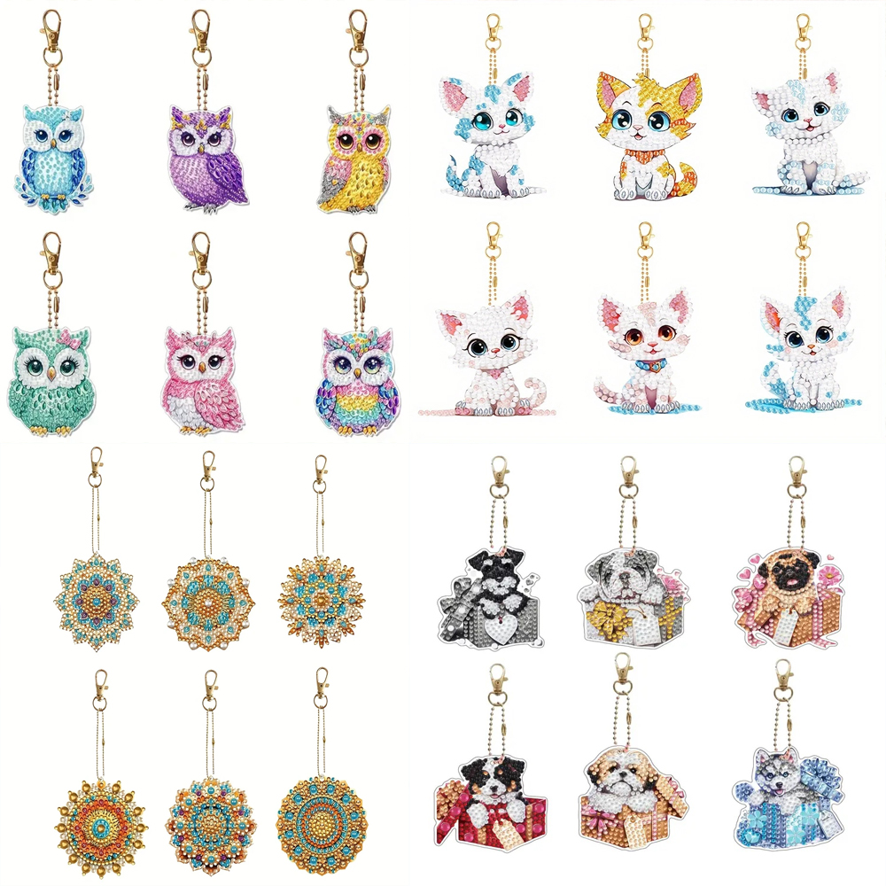 6-piece/set DIY Diamond Keycha - Resin Craft Ideas reseña y precio