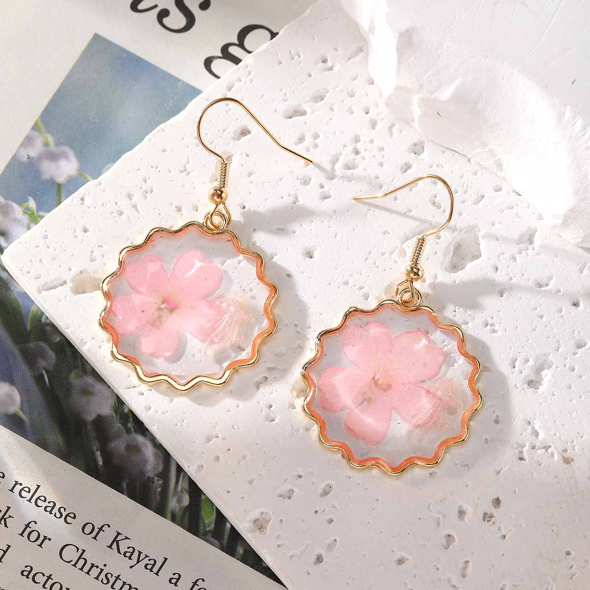 New Dried Flower Dangle Earrin - Dried Flower Bulk reseña y precio