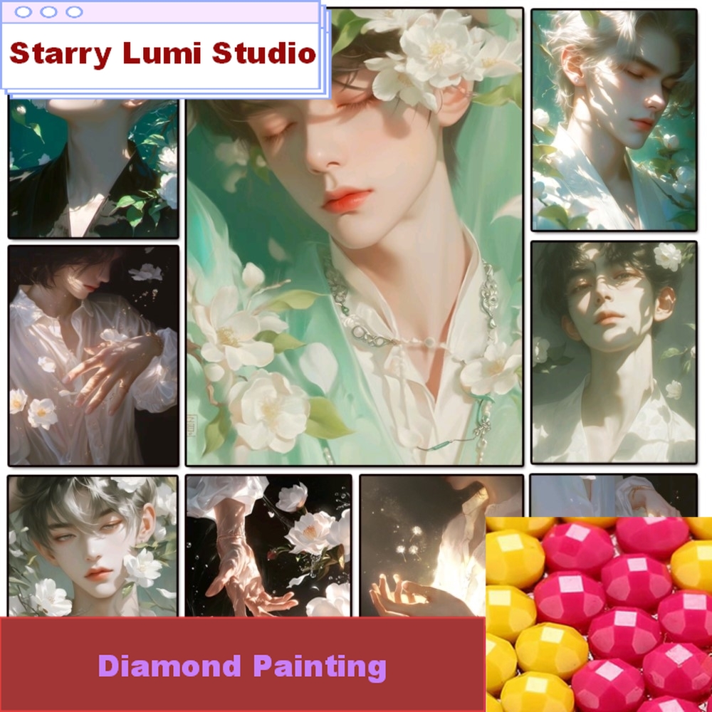 Handsome Boy 5d Diy Diamond Pa - Resin Jewelry Kit reseña y precio